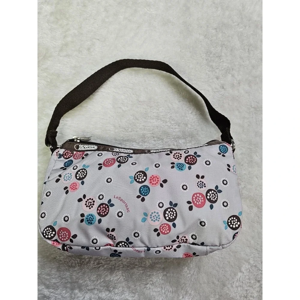 Le Sportsac Top Handle Bagette Purse Floral‎ Design